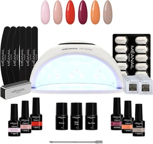 Kit Semipermanente Unghie Professionale • Set Completo 6 Colori, Primer Base Top - Foto 1 di 6