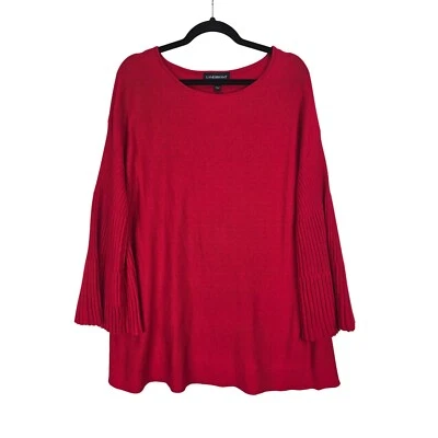 NWOT Lane Bryant Lightweight Tunic Sweater 14/16 Bell Sleeves Holiday Bohemian - Image 1 of 4