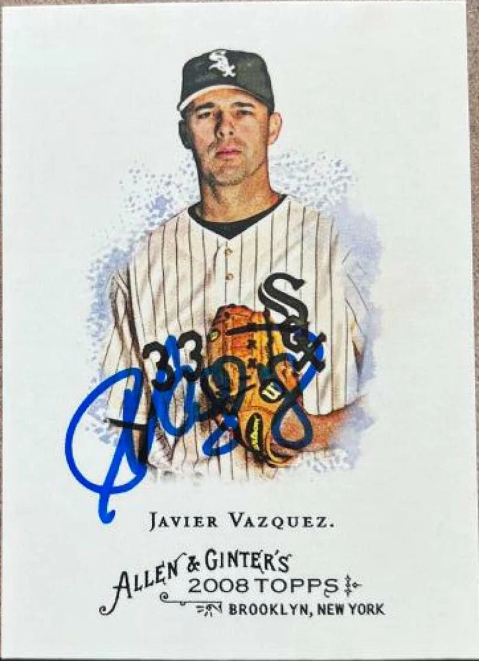 Javier Vazquez Autographed 2008 Topps Allen & Ginter #136 - Image 1 of 1