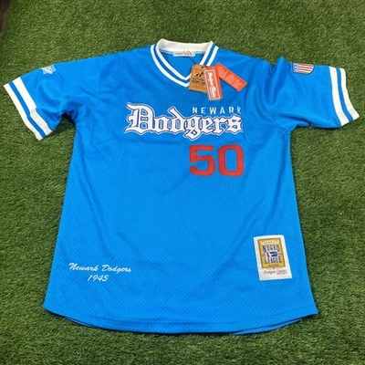 Camiseta Newark Dodgers Liga Negra Para Hombres XL Tocado Clásicos Nueva Off #50 Azul Foto 1 de 4