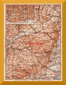 Pfälzerwald +Historische Karte von 1905+ Vogesen, Westrich, Wasgenwald, Haardt - Bild 1 von 3