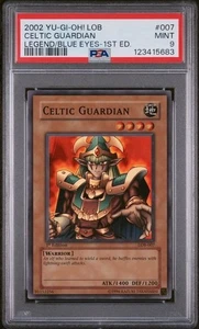 2002 Yu-Gi-Oh! Celtic Guardian LOB-007 Super Rare 1st Edition PSA 9 - Picture 1 of 1