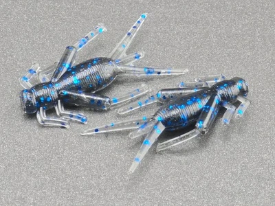 (20) 1.25" Mighty Cricket "Negro/Azul" Panfish Jig Cangrejo Señuelo Plástico Suave Foto 1 de 2