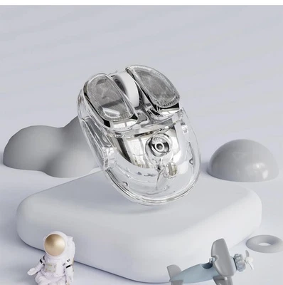 EWEADN Q9 Transparent Wireless Mouse – Dual Mode with RGB Lighting - Image 1 of 4