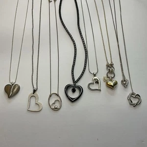Lote de 8 collares collares colgantes corazón Fashion Estate - Imagen 1 de 5