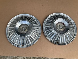 Two 1967-1972 Ford LTD Hubcaps Wheel Covers - Picture 1 of 2