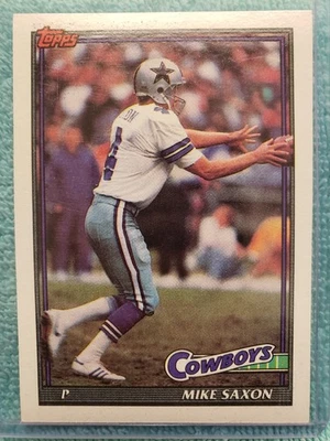 1991 TOPPS MIKE SAXON #354 DALLAS COWBOYS  - Image 1 of 4