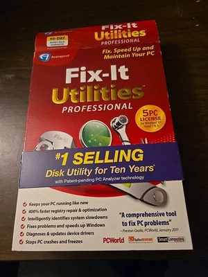 NEW Fix-It Utilities Professional Software - 5 PC License by Avanquest (2015) - Image 1 of 4