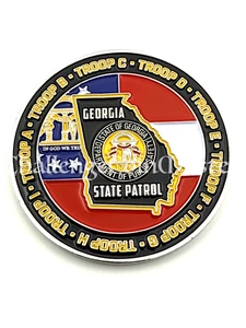 F86 Georgia State Patrol Trooper Police Challenge Coin - Picture 1 of 2