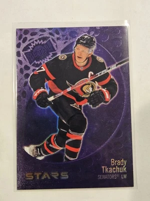 2022-23 Skybox Metal Universe - Stars Brady Tkachuk #106 Purple Spectrum Fx /199 - Image 1 of 2