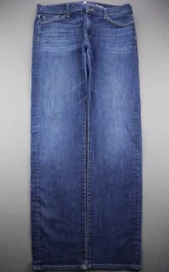 Pantalones de mezclilla para hombre 7 For All Mankind ajustados elásticos lavado medio talla 34 (Sr 34x33) - Imagen 1 de 9