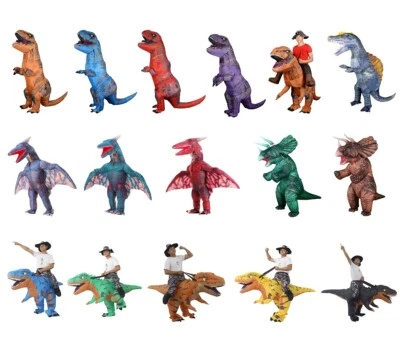 Lot of Dinosaurs Inflatable T-Rex Costume Outfit Blow Up Cosplay Party Dress Up - Image 1 of 4