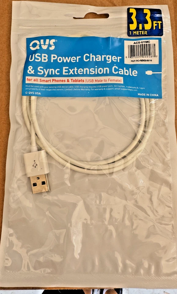 1m USB 2.0 Extension cable Male to Female USB-A Data+Power -  NEW - Image 1 of 1