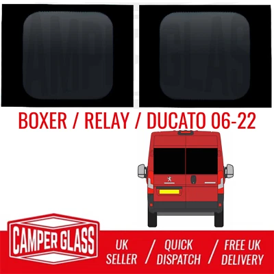 Peugeot Boxer Citroen Relay Fiat Ducato Rear Twin Barn Door Windows - 2006 On - Image 1 of 4