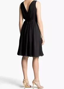 NWOT Jenny Yoo Chiffon Pleated Dress Black Size 0 - Picture 1 of 14