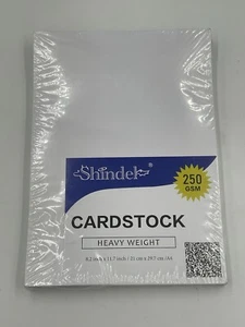 Shindel Cardstock 250 GSM 8.2 Inch X 11.7 Inch White - Picture 1 of 3