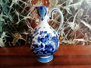 Porceleyne Fles Delft, Beautiful Mug 10 3/8in With Bird Floral Decoration