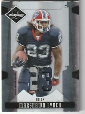 2008 leaf limited silver spotlight material numbered marshawn lynch #12 #01/23