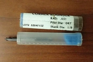 HERRAMIENTA DE DESTINO ESQUINA REDONDA .031" RADIO 1/8" VÁSTAGO RECUBIERTO ALTIN - Imagen 1 de 1