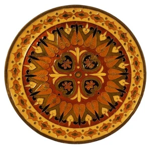 Cloisonne Enamelware Bronze/Copper/Brass Byzantine Trinket Dish Plate 6.5" A38 * - Picture 1 of 5