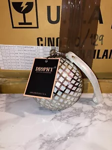 Bolso de mano en forma de bola Diophantus con correa de hombro opcional plateado - Imagen 1 de 5