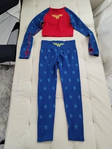 Women's MEDIUM Wonder Woman Leggings Top Outfit Halloween Costume - Picture 1 of 6