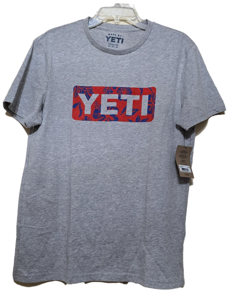 YETI Men's Short Sleeve Gray T-Shirt Size Medium