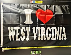 West Virginia Flag FREE SHIPPING State Man Cave College Dorm Room Sign USA 3x5' - Picture 1 of 1