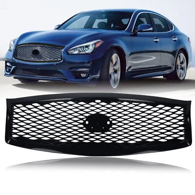 For Infiniti Q70 Q70L 2015-2019 Front Bumper Grille Glossy Black  2016 2017 2018 Foto 1 de 4