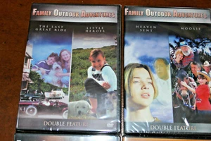 NEW SEALED 4 DOUBLE FEATURE DVD LOT FAMILY OUTDOOR ADVENTURES TOTAL 8 MOVIES - Picture 1 of 2