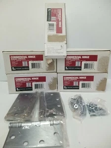 Tell Mfg. 4.5" Commercial Grade Square Mortise Ball Bearing Hinges 3 Per Pack - Picture 1 of 6
