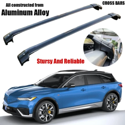 Barra transversal compatible con barras de carga bloqueables para riel de techo Acura ZDX 2024 2 PIEZAS Foto 1 de 4