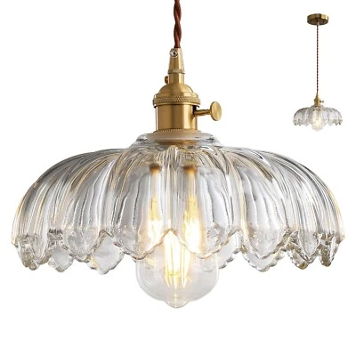 Lámpara Colgante de Vidrio Lámparas Vintage, Luces Colgantes de Vidrio Cocina Isla... Foto 1 de 4