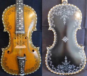 Deluxe fancy Norwegian fiddle 4/4 violin (4*4string)of profession concert #11740 - Picture 1 of 11