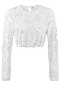 B-Ware / 2. Wahl - Damen Dirndlbluse B-9020 weiß Langarm Stockerpoint - Bild 1 von 1