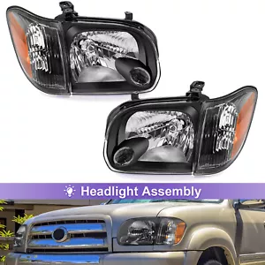 Headlights For 2005 2006 Toyota Tundra 2005-2007 Sequoia Headlamps LH+RH Pair - Picture 1 of 8