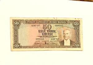 Turkey, Central Bank, 5 EMS 50 Lira 1930 LOT SALE P165, P175, P187, 7 pieces - Picture 1 of 14