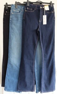 EX M&S High Waisted SLIM FLARE MAGIC SHAPING Jeans_ Various - Picture 1 of 22