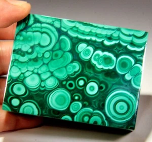 Large 3.25" Malachite Jewelry Box w/Superb Pattern, Congo! JB316 - Picture 1 of 7