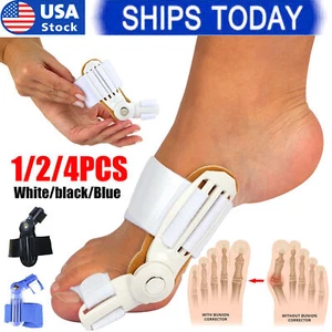 1/2/4PCS Big Toe Straightener Hallux Valgus Bunion Pain Relief Correction Splint - Picture 1 of 10