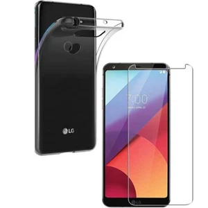 For LG V30 PLUS CLEAR CASE + TEMPERED GLASS SCREEN PROTECTOR SHOCKPROOF COVER + - Picture 1 of 12