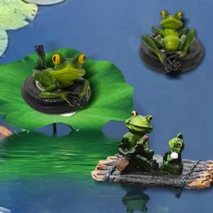 Adorable Floating Frog Resin Statues for Ponds - Cute Pond Decor ■& H6C9 X8U6 - Picture 1 of 16