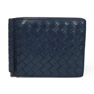 BOTTEGAVENETA Money clip wallet 390877 V001N 4130 wallet Calfskin Navy RFI... - Picture 1 of 23