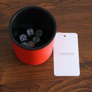 LINASHI Felt Lined Dice Cup Straight Wall Silent Shaking Set with Lining - Picture 1 of 11