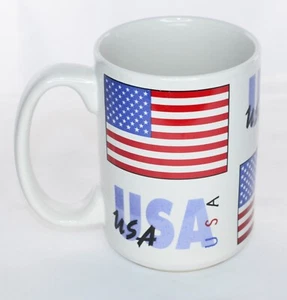 Vintage 1998 Pioneer Balloon USA Flag coffee Mug - Picture 1 of 5