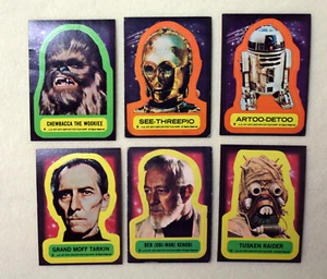 STAR WARS Trading Card Series 1 Sticker # 4 5 6 8 9 10 Topps 1977 PICK ! - Picture 1 of 1