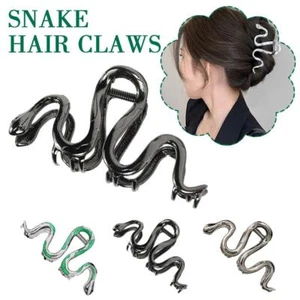 1x Metal Snake Hair Clip Claw Hair Accessory Snake Shape Shark Clip Fashion - Picture 1 of 11