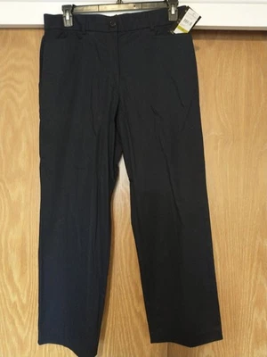 NWT STUDIO WORKS WOMEN'S NAVY BLUE PANTS SIZE 14 PETITE - BRAND NEW - Image 1 of 4