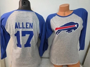 51003 Womens Ladies Buffalo Bills JOSH ALLEN Football 3/4 Sleeve Shirt All Sizes - Picture 1 of 1