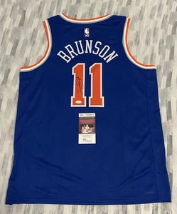 Jalen Brunson Signed New York Knicks Swingman Jersey Autographed JSA COA - Picture 1 of 6